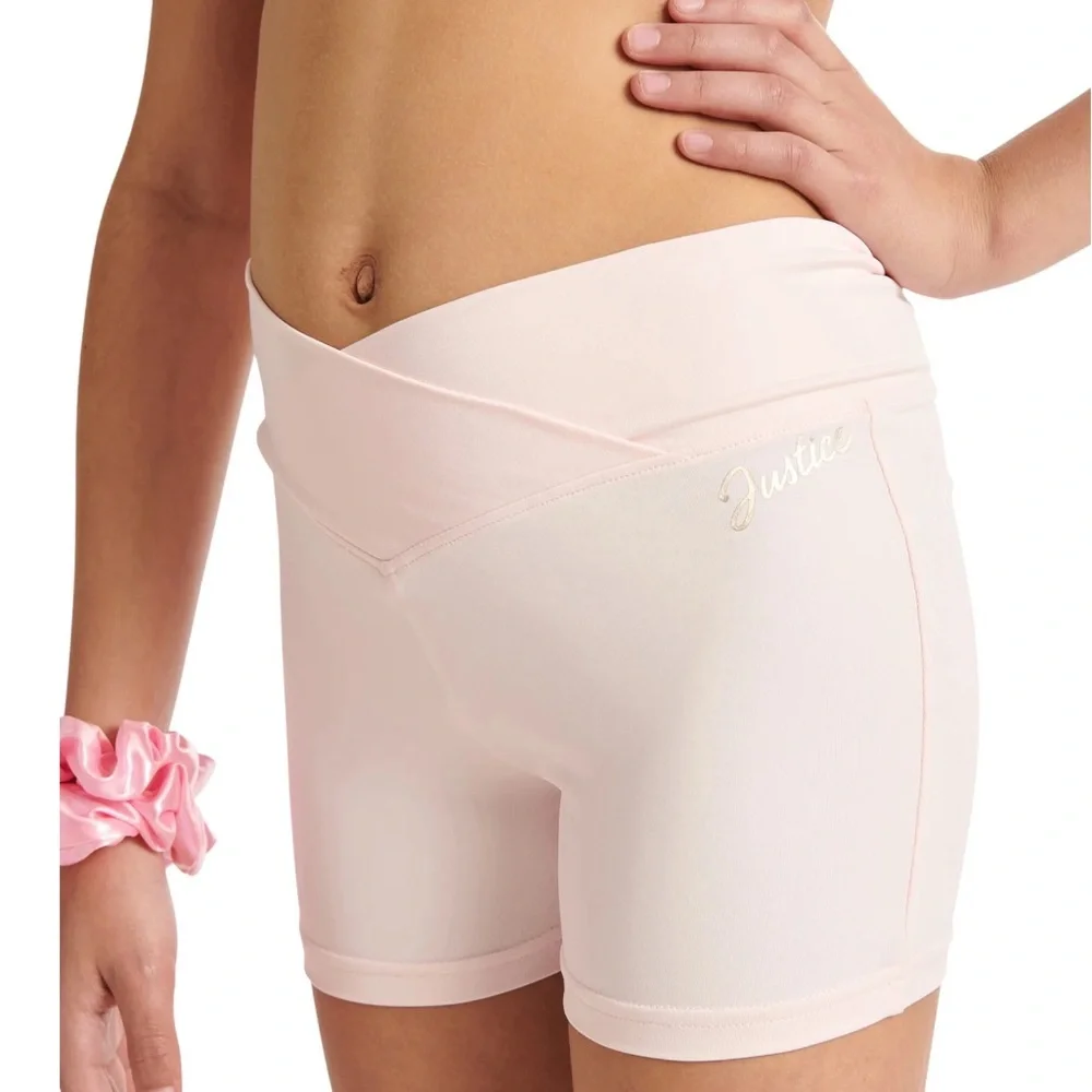 NWT Justice Girls Pink Dance Shorts